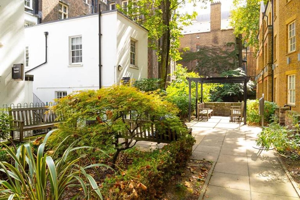 Garden at UCL facilities.