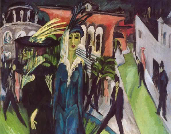 Ernst Ludwig Kirchner. Potsdamer Platz, detalje, 1914,